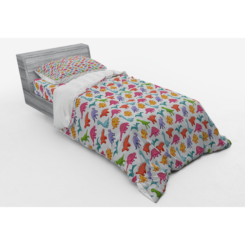 pink dinosaur duvet cover