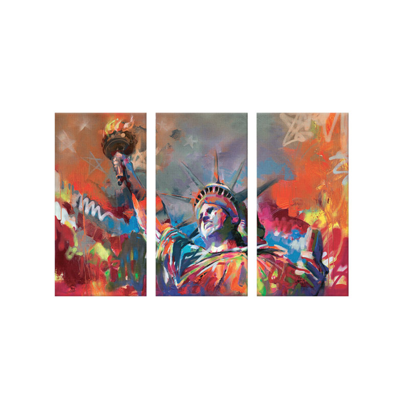 Brayden Studio Statue Of Liberty 3 Piece Painting Print On Wrapped