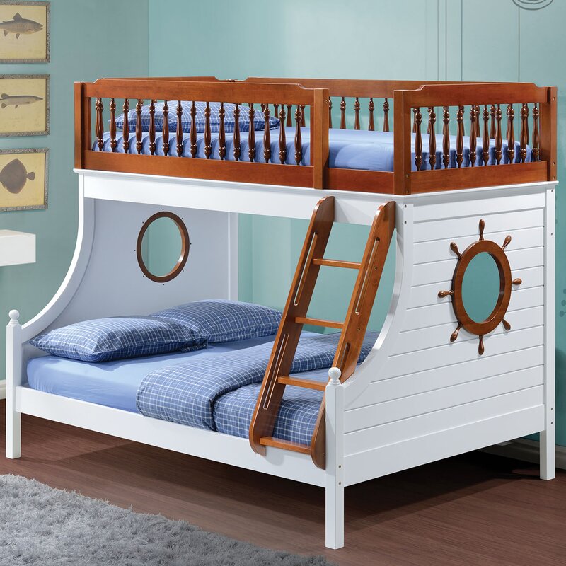 twin over full bunk bed with end ladder