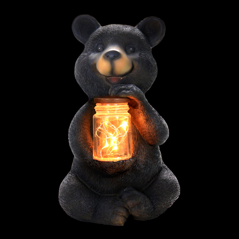 Exhart Solar Bear Statue with Encased Fireflies & Reviews Wayfair