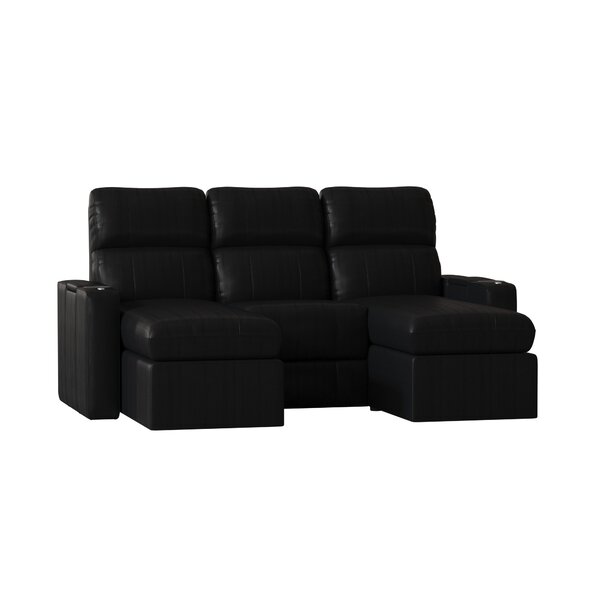 Contemporary Leather Home Theater Configurable Seating (Set Of 3) By Red Barrel Studio