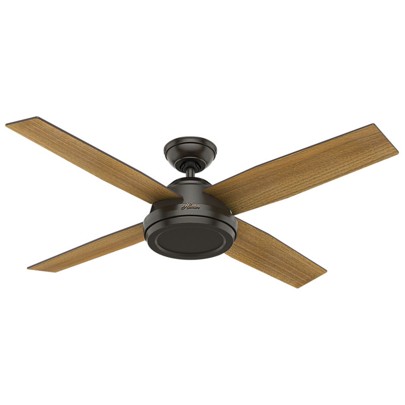 Hunter Fan 52 Dempsey 4 Blade Standard Ceiling With Remote Dempsey 4 Blade Standard Ceiling Fan