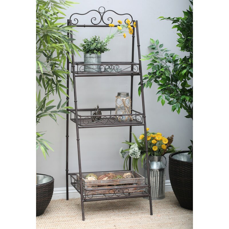 Cole & Grey 3 Tier Ladder Bookcase 