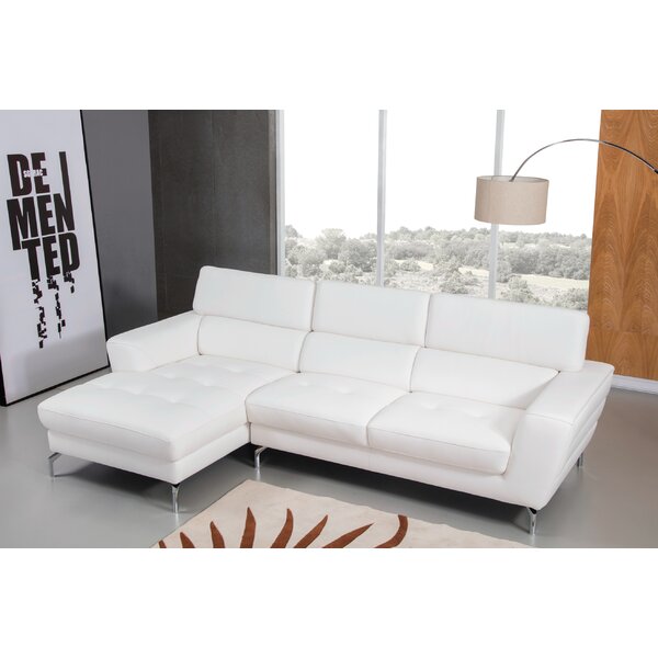 Lidiaídia Left Hand Facing Leather Sectional By Orren Ellis