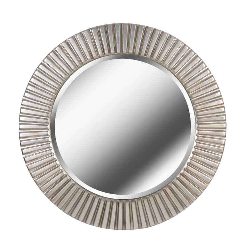 Round Eclectic Accent Mirror
