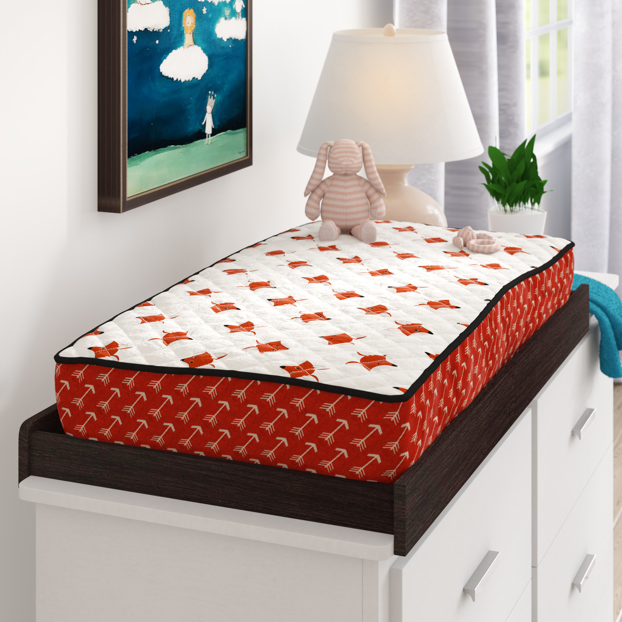 quilted changing pad cover