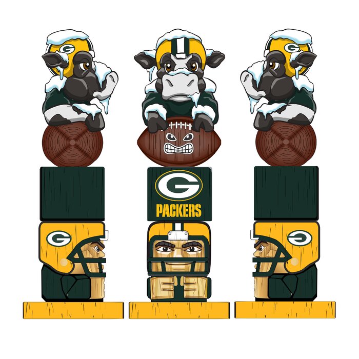 Nfl Green Bay Packer Tiki Totem Statue