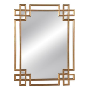 Modern Contemporary Gold Frame Mirror Allmodern Hrima Rectangle Gold Wall Mirror