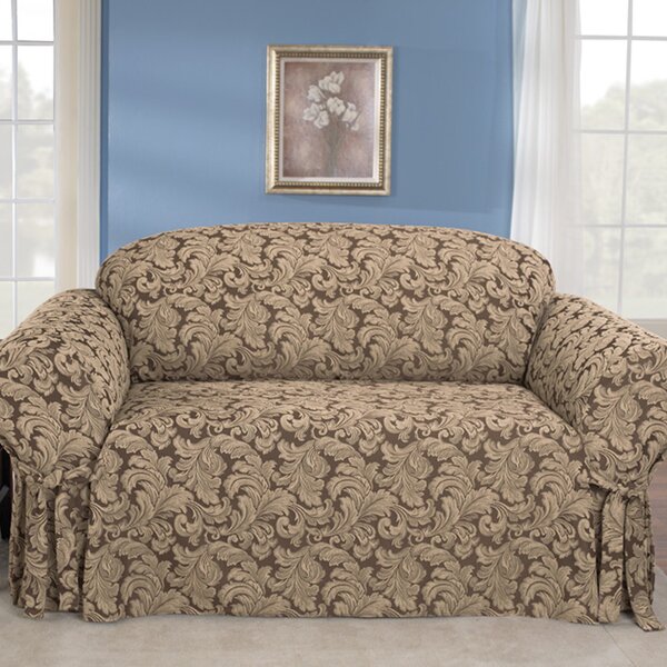 Scroll Classic Box Cushion Sofa Slipcover By Sure Fit