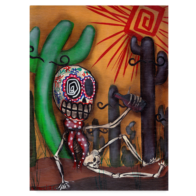 Trademark Art Siesta Skeleton Acrylic Painting Print On Wrapped