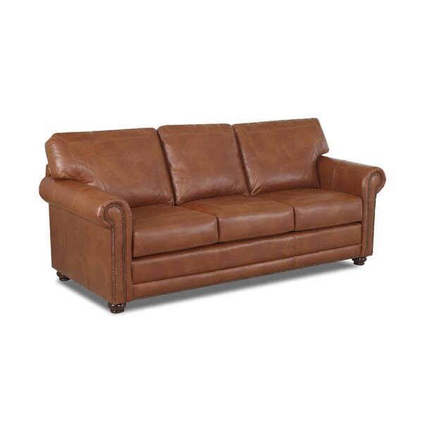 Jules Leather Sofa By Charlton Home