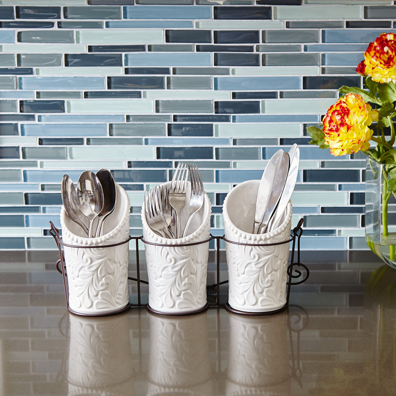 ienjoyware LLC Kitchen Ceramic Flatware Caddy & Reviews Wayfair