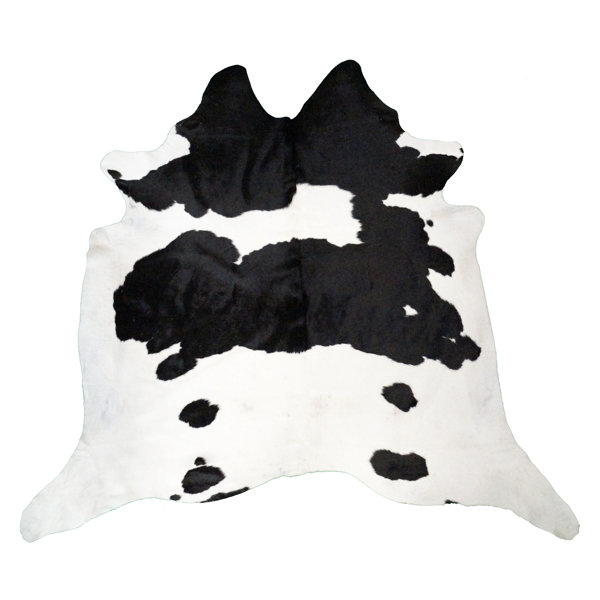 Cagle Cowhides Black and White Area Rug by Williston Forge