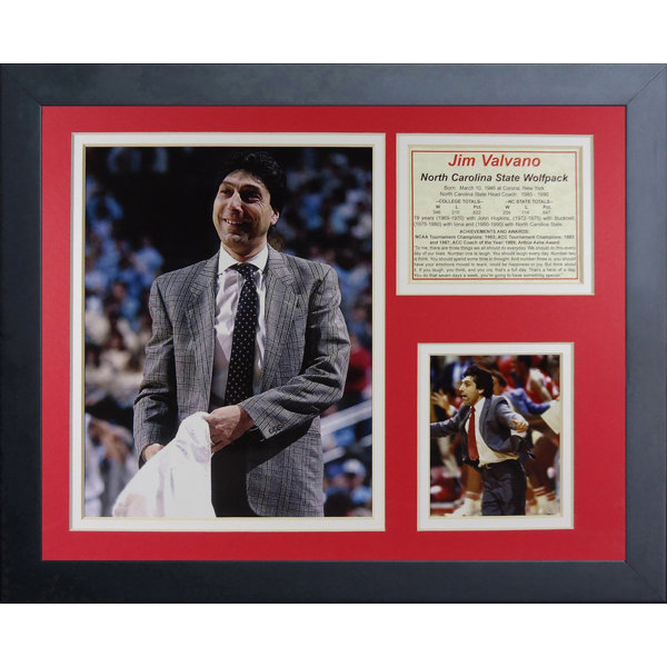 Jim Valvano NC State Wolfpack Framed Memorabilia by Legends Never Die