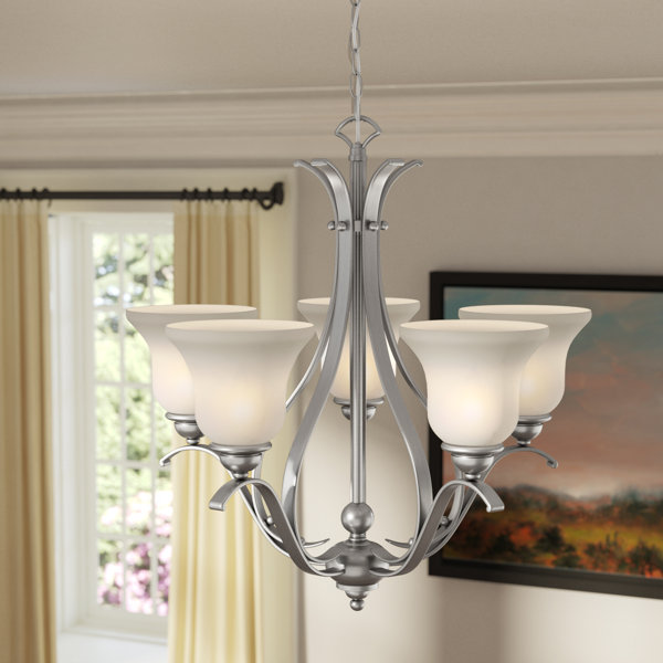 Enfield 5-Light Shaded Chandelier by Three Posts