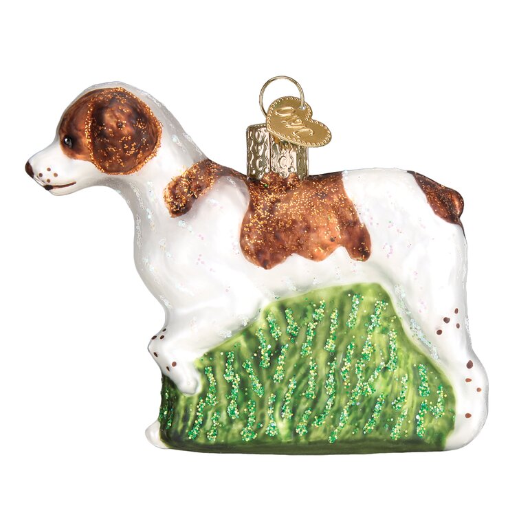 Old World Christmas Brittany Spaniel Hanging Figurine Ornament | Wayfair