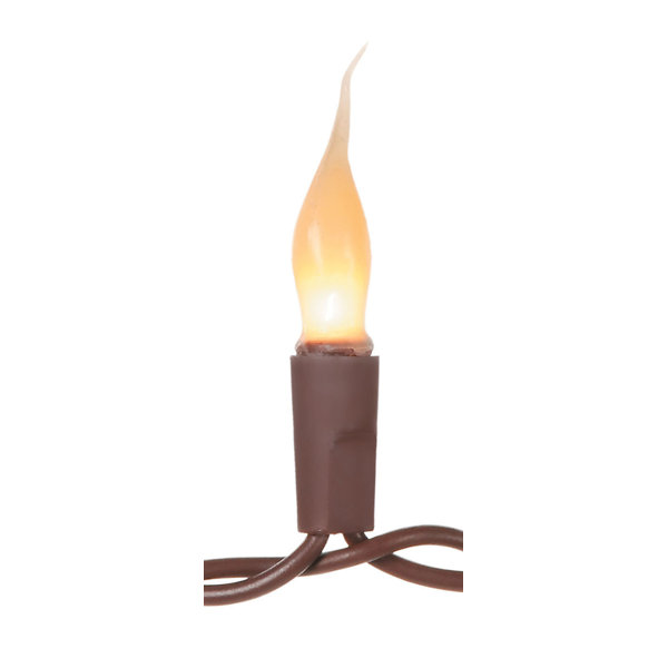 20 Light Silicone Flame Bulb Christmas Light String by The Holiday Aisle