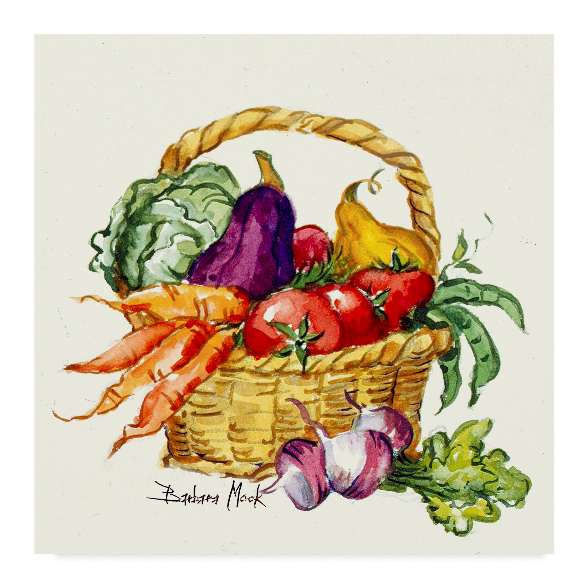 BASKET OF FRUITS AND VEGETABLES CANVAS PRINT PICTURE WALL ART FREE FAST POSTAGE
