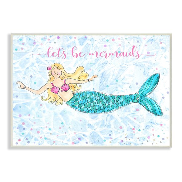 Sleeping Colorful Mermaid Nautical Art Print Made in USA