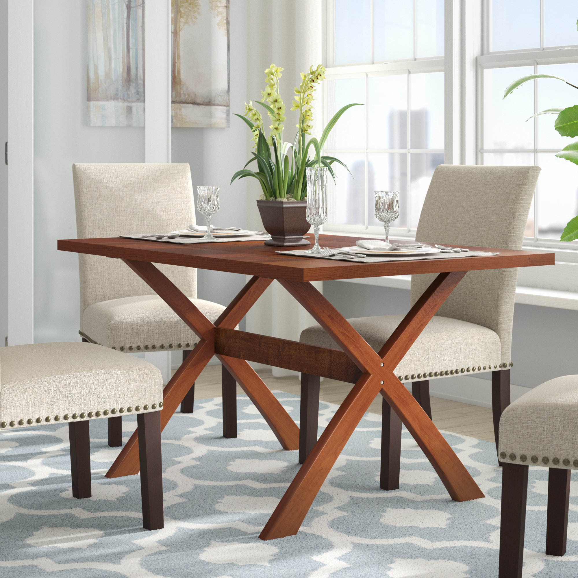 Alcott Hill Rosamond Trestle Dining Table Reviews Alcott Hill Rosamond Trestle Dining Table Reviews