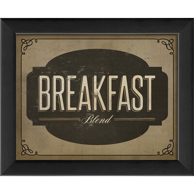 Breakfast Blend Framed Textual Art The Artwork Factory