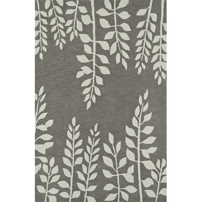 Underhill Floral Handmade Tufted Graphite Area Rug August Grove®