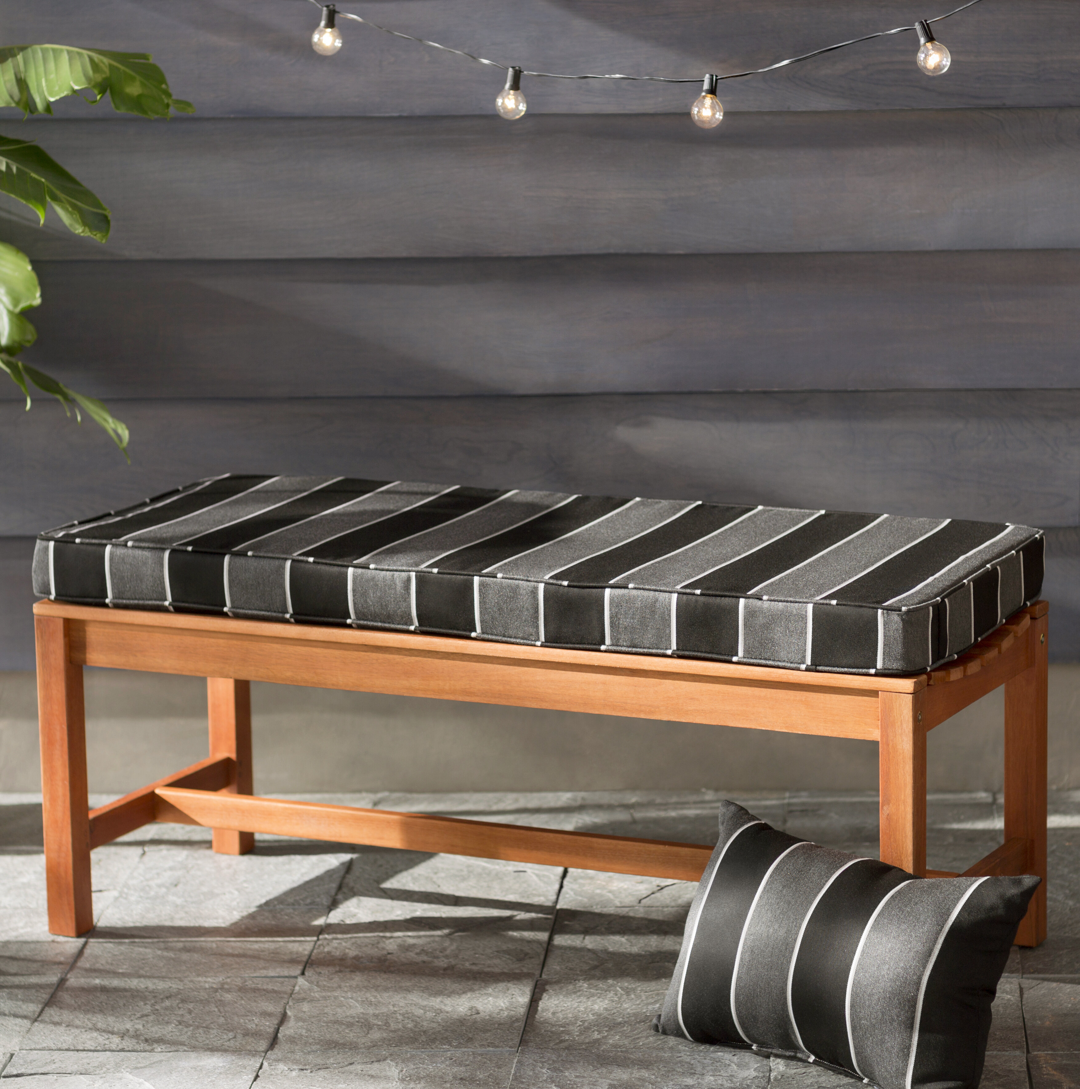 Brayden Studio Hinkel Indoor Outdoor Sunbrella Bench Cushion Wayfair