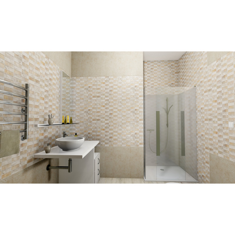 Dundee Deco Off White Beige Faux Marble Tiles 3 2 Ft X 1 6 Ft