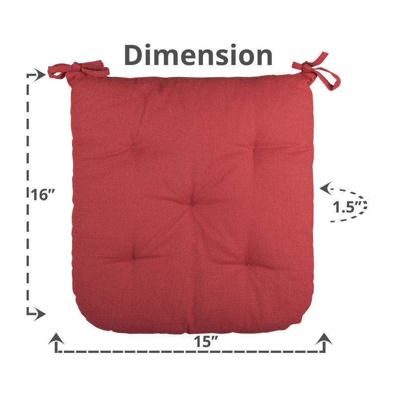 Red Extra Comfortable Soft Seat Cushions Set Of 2 Cottone Chair