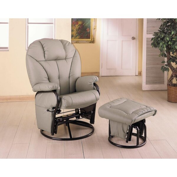 Manual Swivel Recliner With Ottoman By Wildon Home®