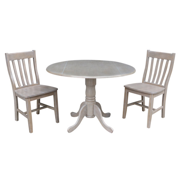 Harrel Dual Drop Leaf 3 Piece Solid Wood Dining Set By August Grove Best Choices