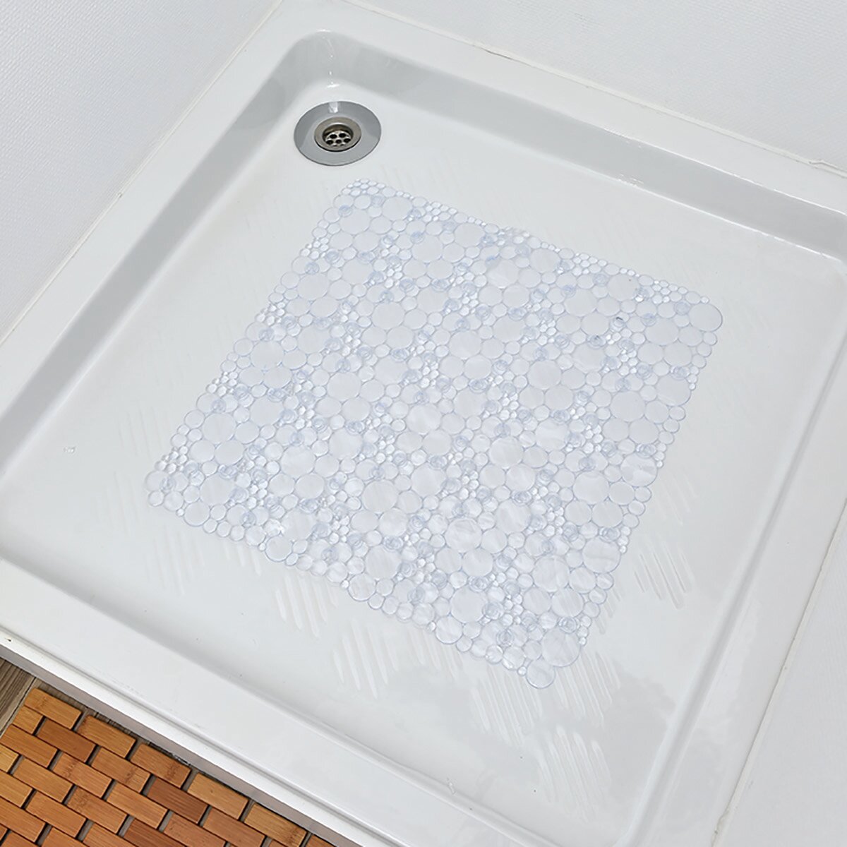 Evideco Non Skid Bathroom Bubbles Shower Mat Reviews Wayfair