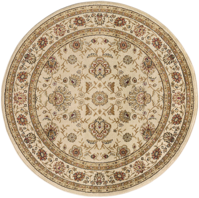 Alcott Hill Eastford Beige 5 ft. 3 in. Round Traditional ...