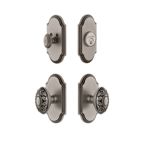 Arc Single Cylinder Knob Combo Pack with Grande Victorian Knob by Grandeur