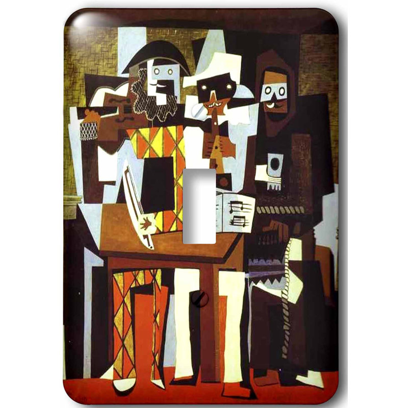 3drose Picasso Painting Musicians And Masks 1 Gang Toggle Light