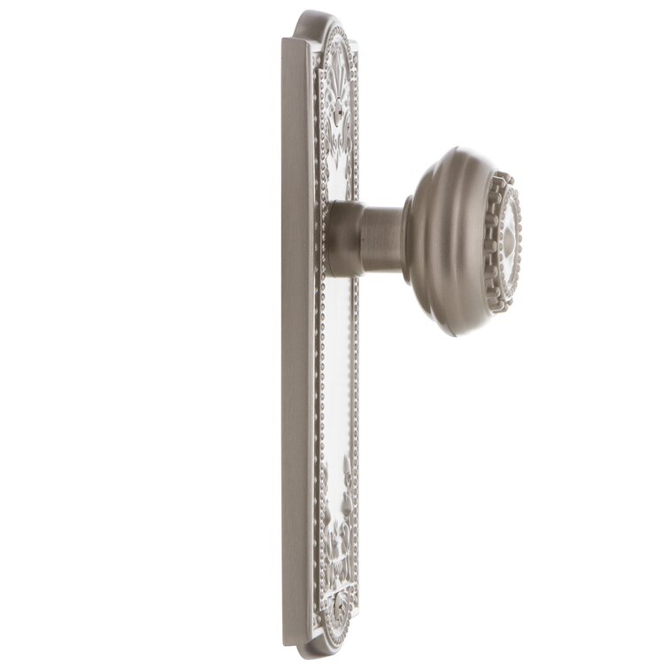 Double Dummy Polished Nickel Grandeur Parthenon Plate with Versailles Knob 