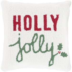 Holly Jolly Throw Pillow