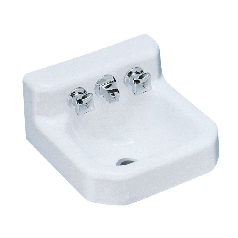 Kohler Triton Shelf Back Commercial Bathroom Sink Faucet With Grid