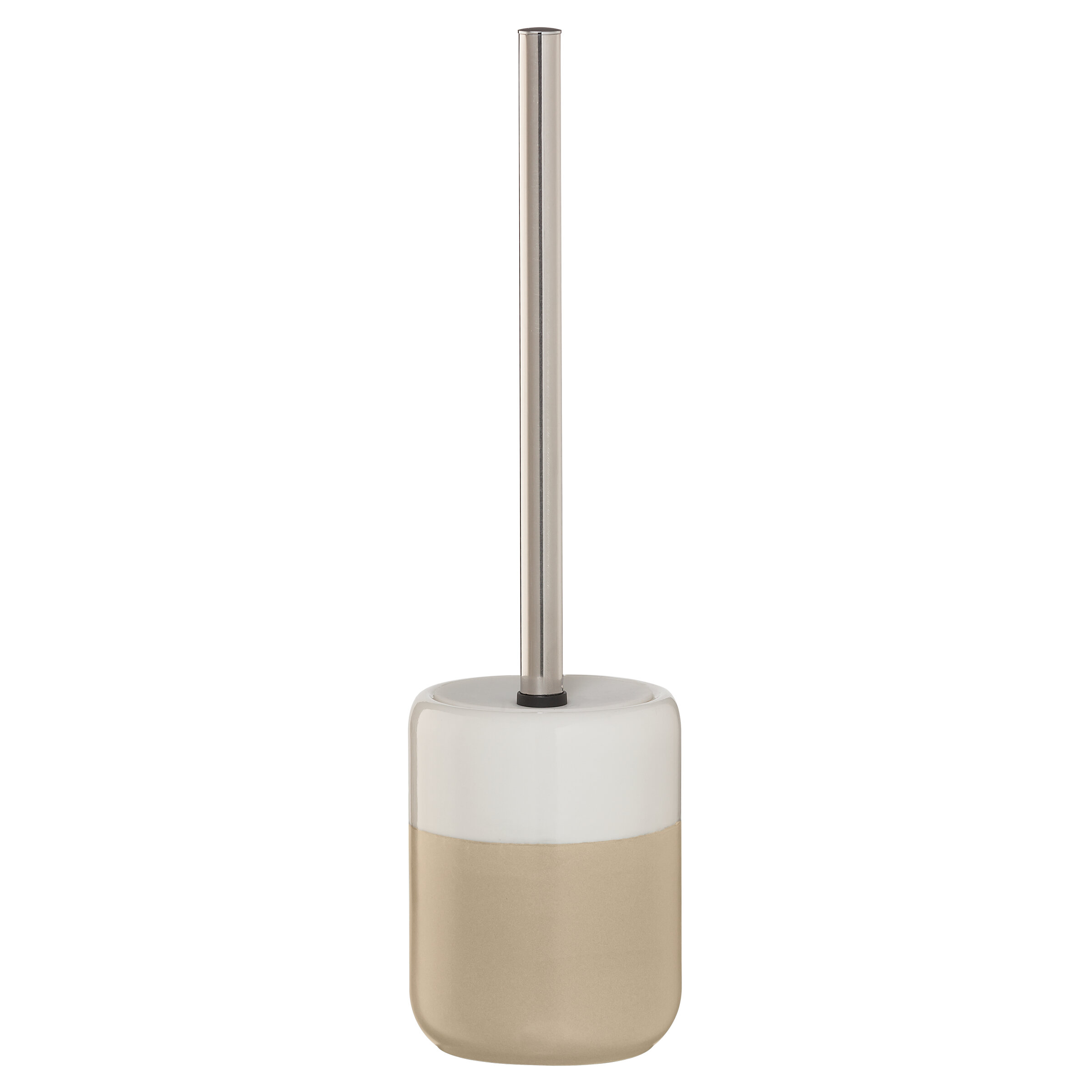 beige toilet brush holder