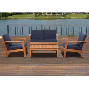 Elsmere 4 Piece Deep Seating Group with Cushion