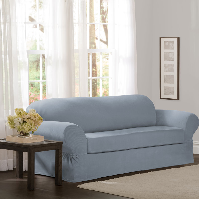Red Barrel Studio Box Cushion Sofa Slipcover Reviews Wayfair Red Barrel Studio Box Cushion Sofa