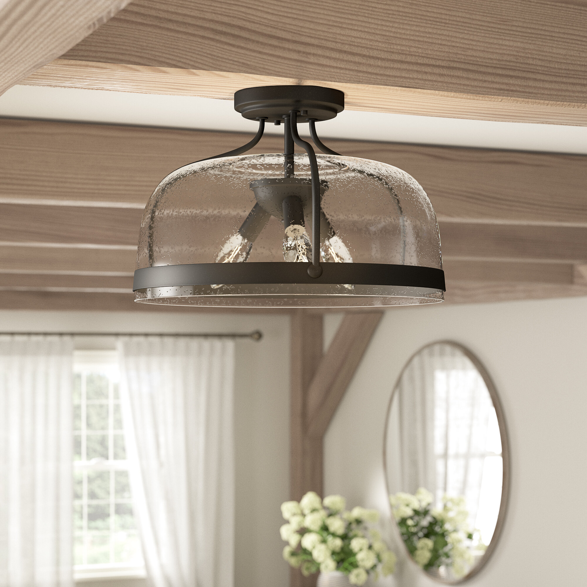 Lovelle 3 Light 15 Semi Flush Mount