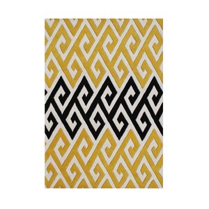 Roseburg Hand-Tufted Yellow Area Rug