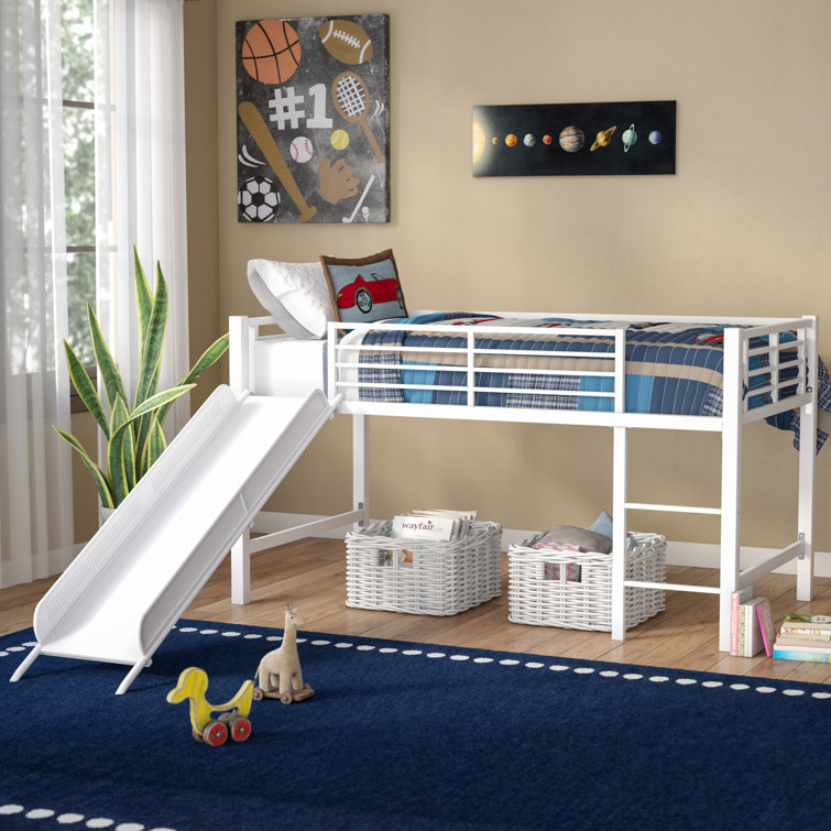 twin bed with slide