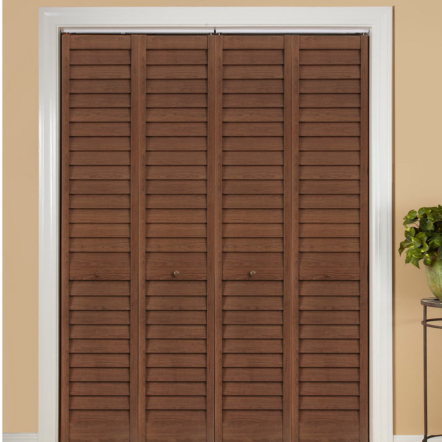 Home Fashion Technologies Louvered Pvc Vinyl Bi Fold Doors