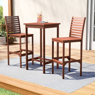 Bar Height Patio Sets Wayfair Ventura Dartmoor 3 Piece Bar Height Dining Set