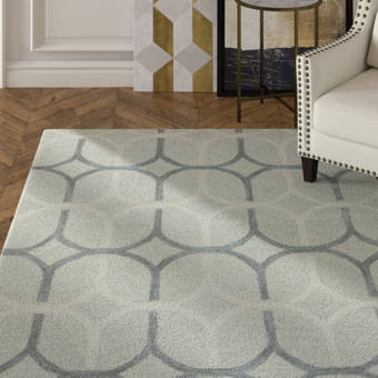 Mercer41 Bursaite Handmade Tufted Off White Blue Rug Wayfair