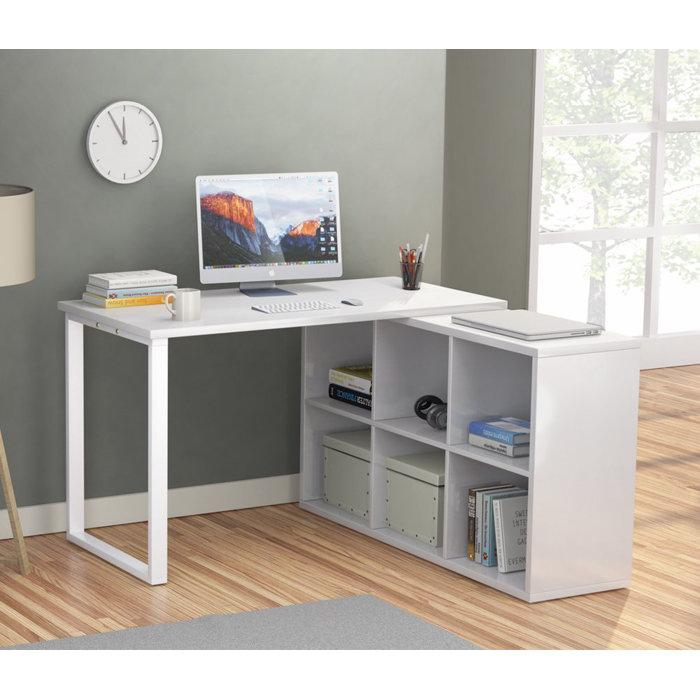 Latitude Run Britni Modern Corner L Shape Writing Desk Wayfair Ca