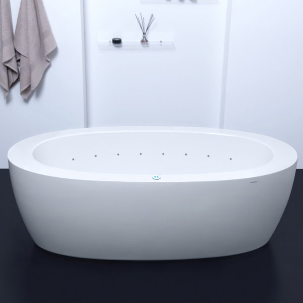 Purescape 68.75 x 32.75 Freestanding Whirlpool Bathtub by Aquatica