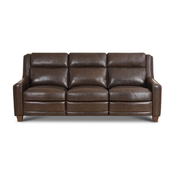 Kinzie Leather Reclining Sofa By Red Barrel Studio